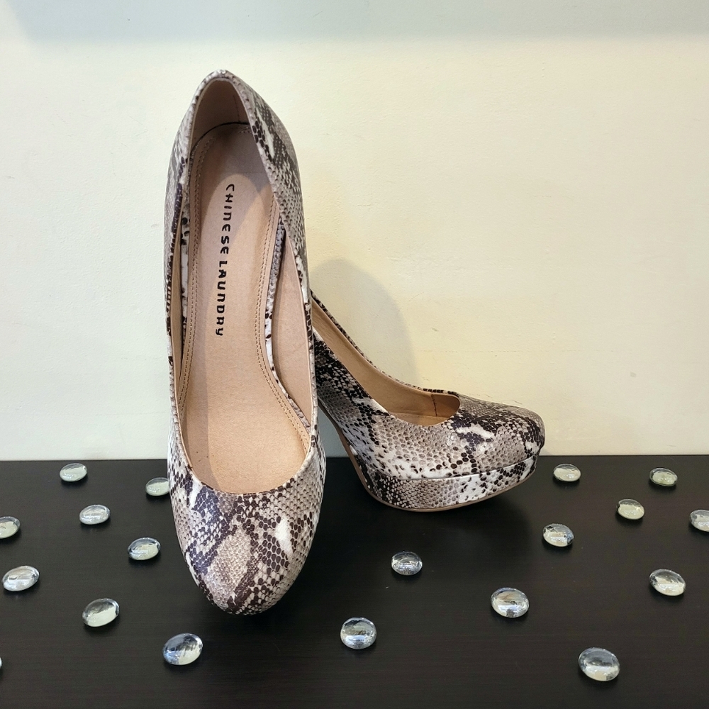 Chinese Laundry Snakeskin Heels